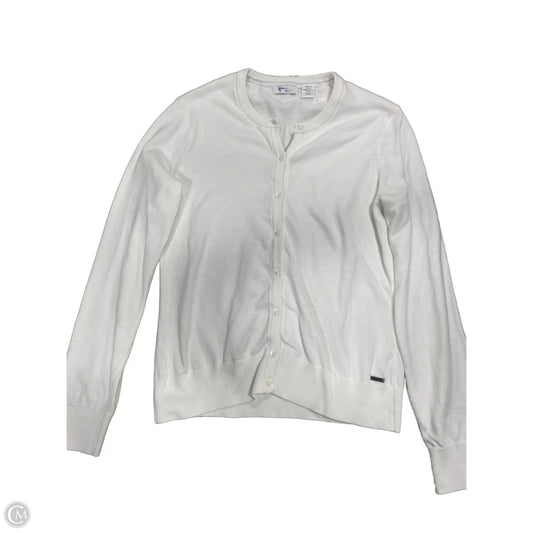 Sweater Cardigan By Greg Norman In White, Size: Sp