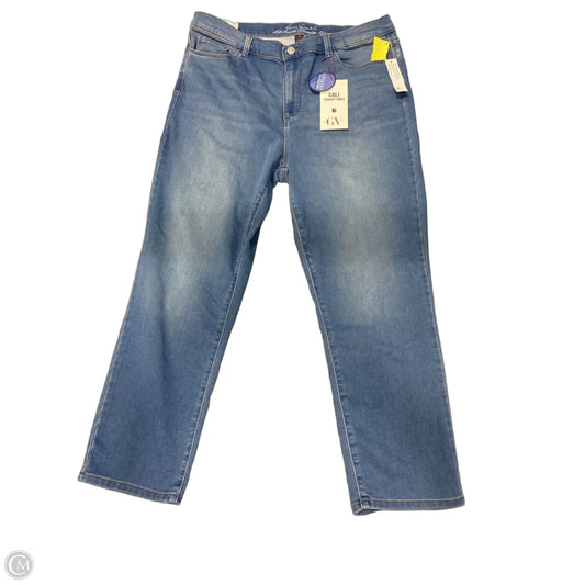 Jeans Straight By Gloria Vanderbilt In Blue Denim, Size: 16