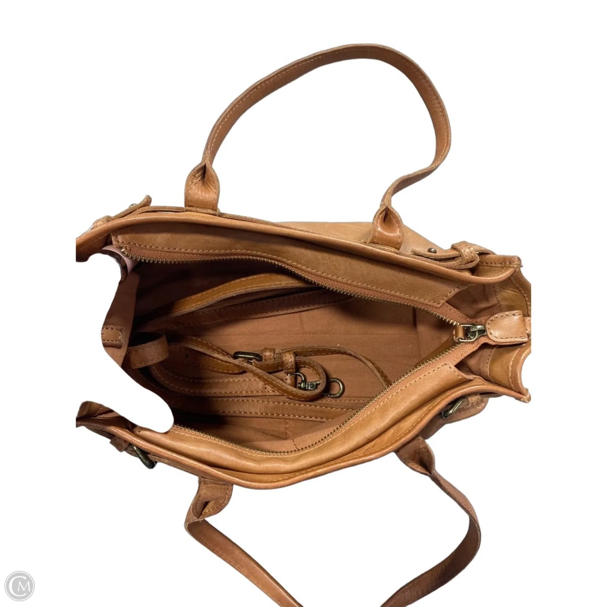 Handbag Leather By Clothes Mentor, Size: Medium