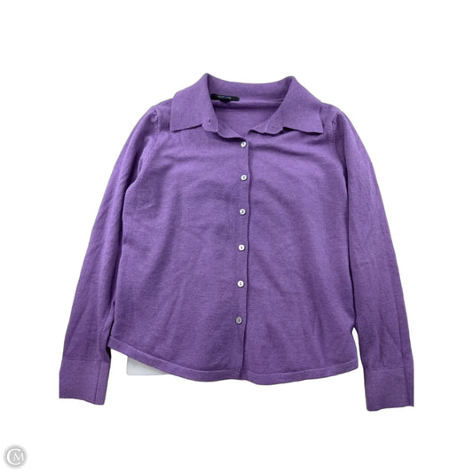 Sweater Cardigan By Style And Company In Purple, Size: Sp