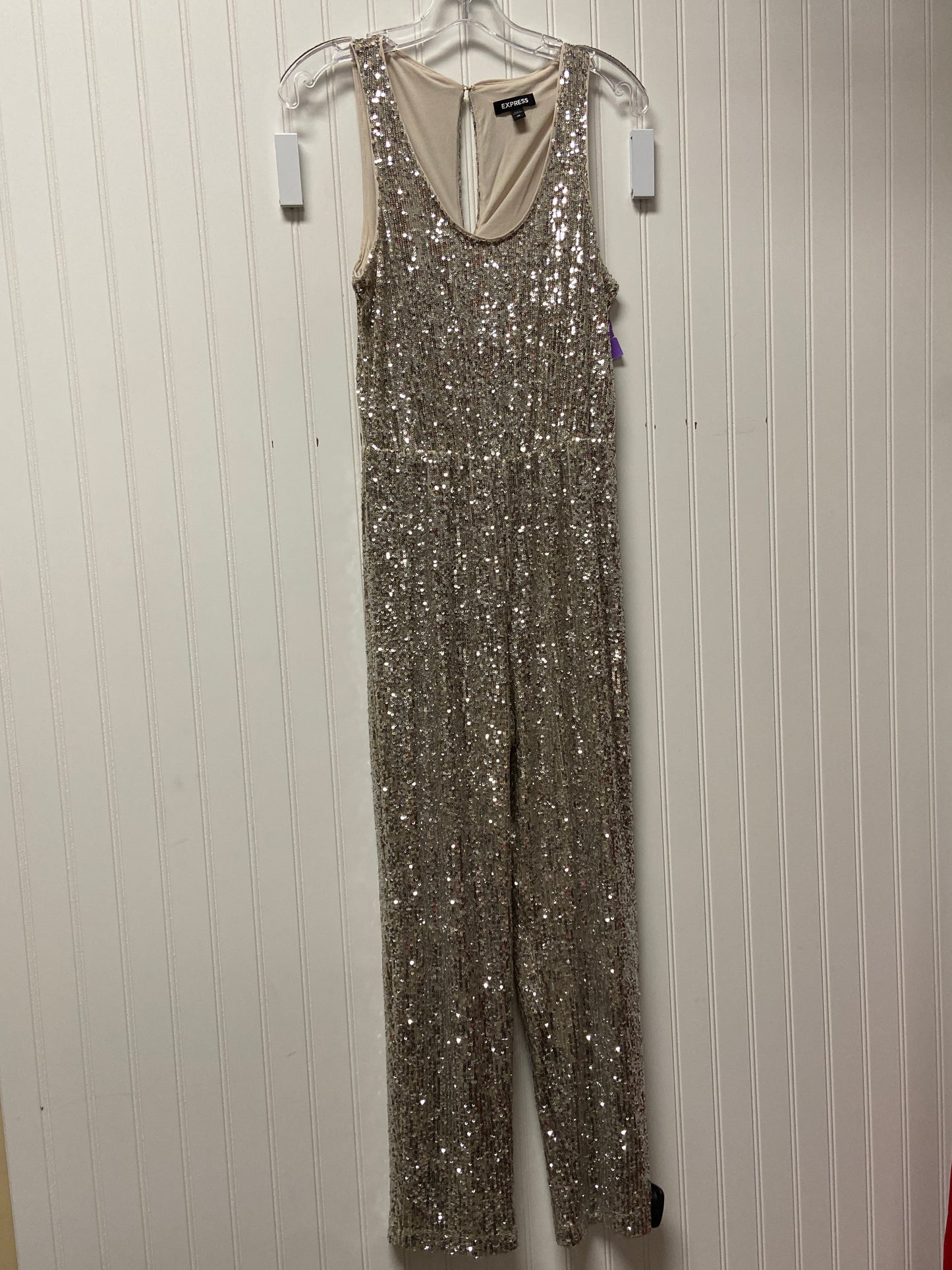 Jumpsuit By Express In Silver, Size: Xs