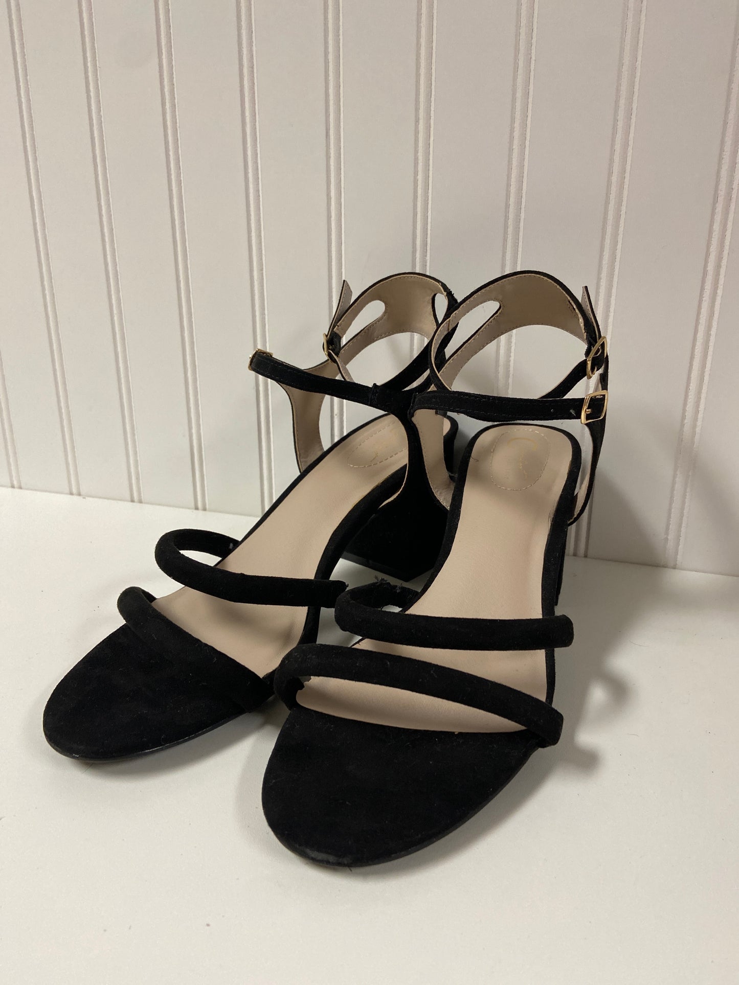 Black Sandals Heels Block Clothes Mentor, Size 10