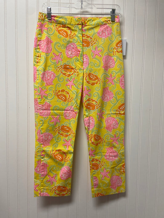 Yellow Pants Cropped Lilly Pulitzer, Size 2