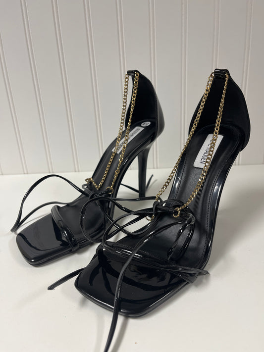 Black Sandals Heels Stiletto Steve Madden, Size 7.5