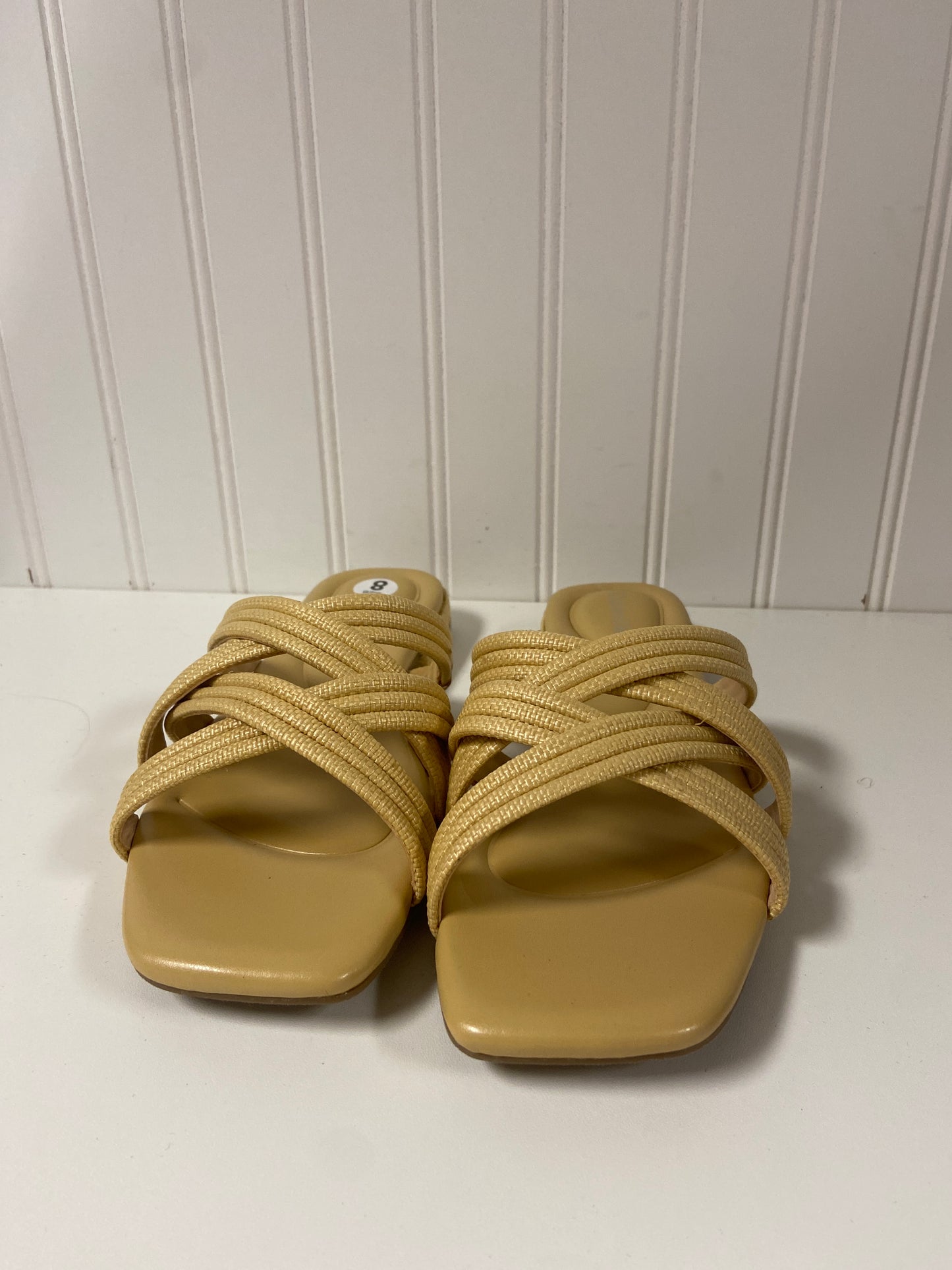 Sandals Flats By Calvin Klein In Beige, Size: 8