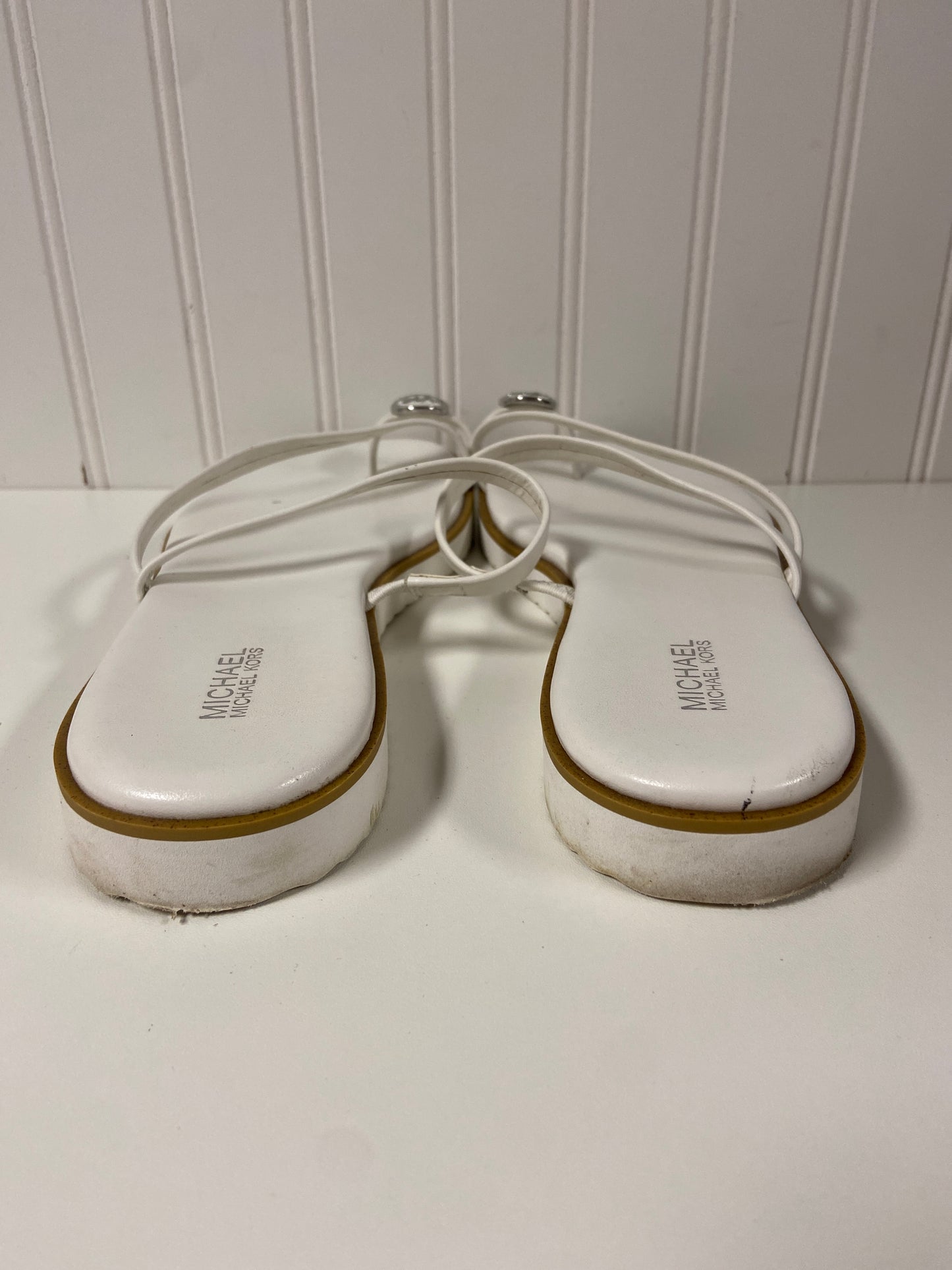 Sandals Flats By Michael By Michael Kors In White, Size: Change 14p