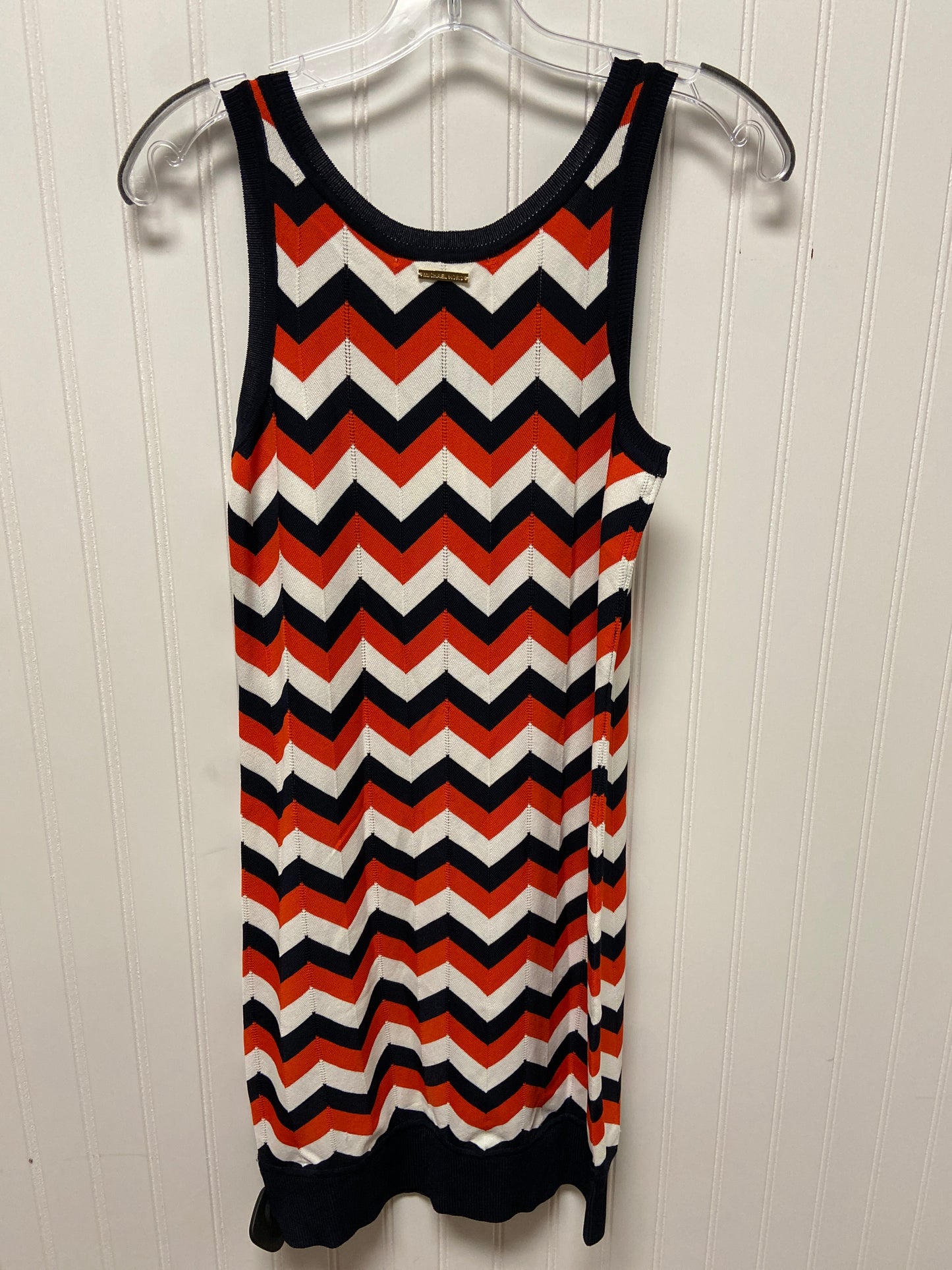 Dress Casual Midi By Michael By Michael Kors In Blue & Orange, Size: S