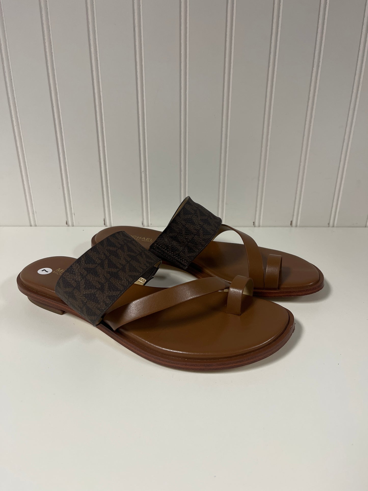 Sandals Flats By Michael By Michael Kors In Brown, Size: 7