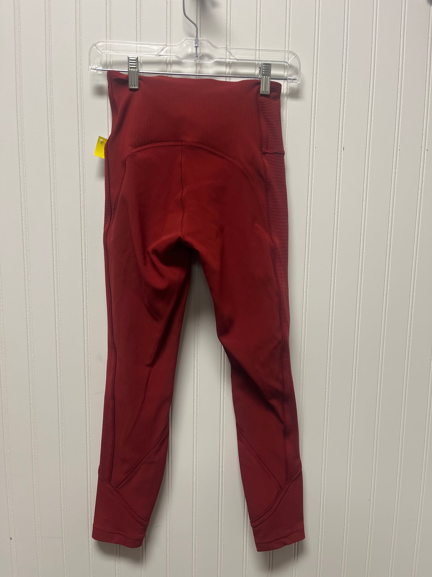 Athletic Leggings By Lululemon In Red, Size: S