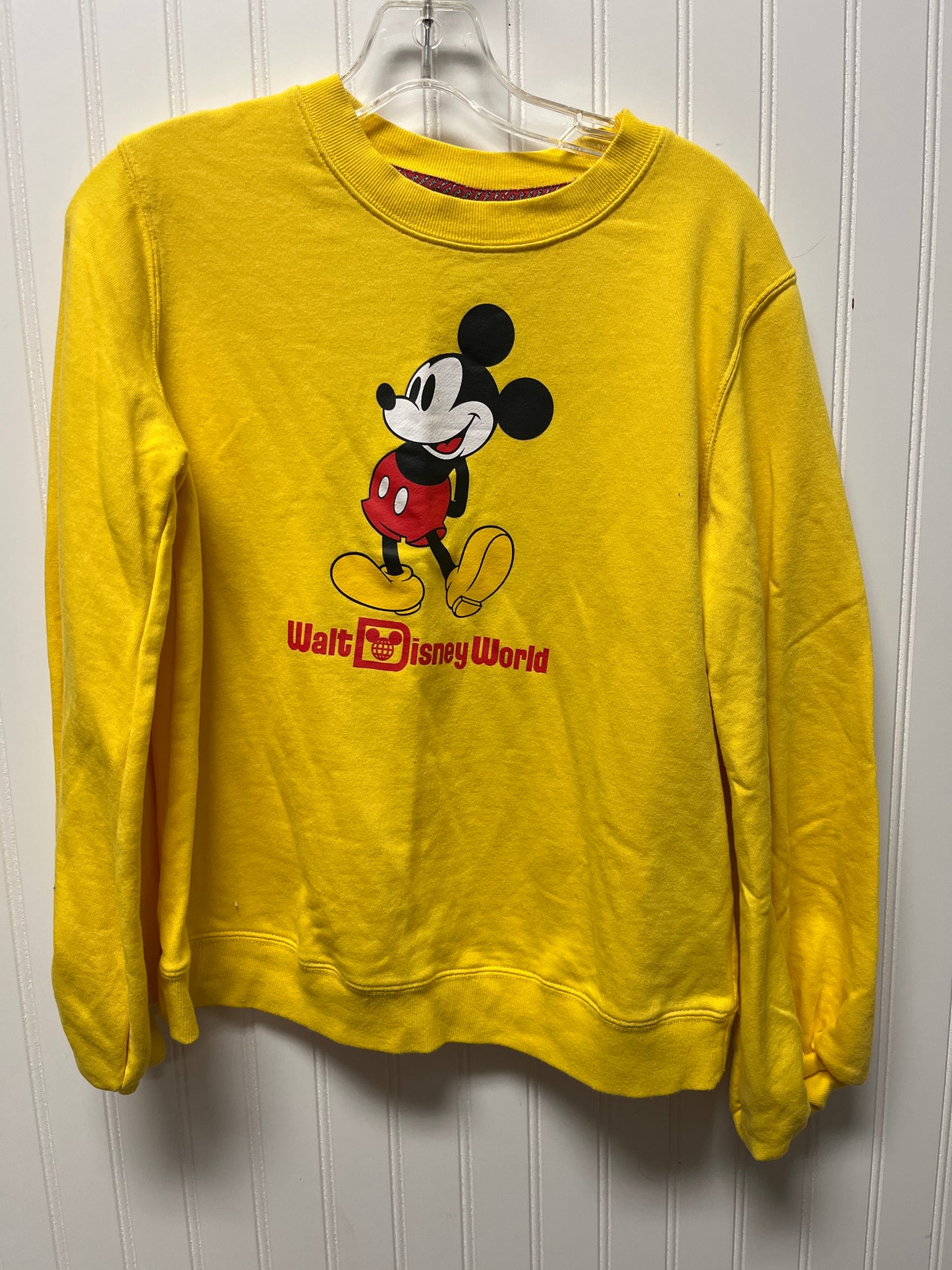 Sweatshirt Crewneck By Disney Store In Yellow, Size: S