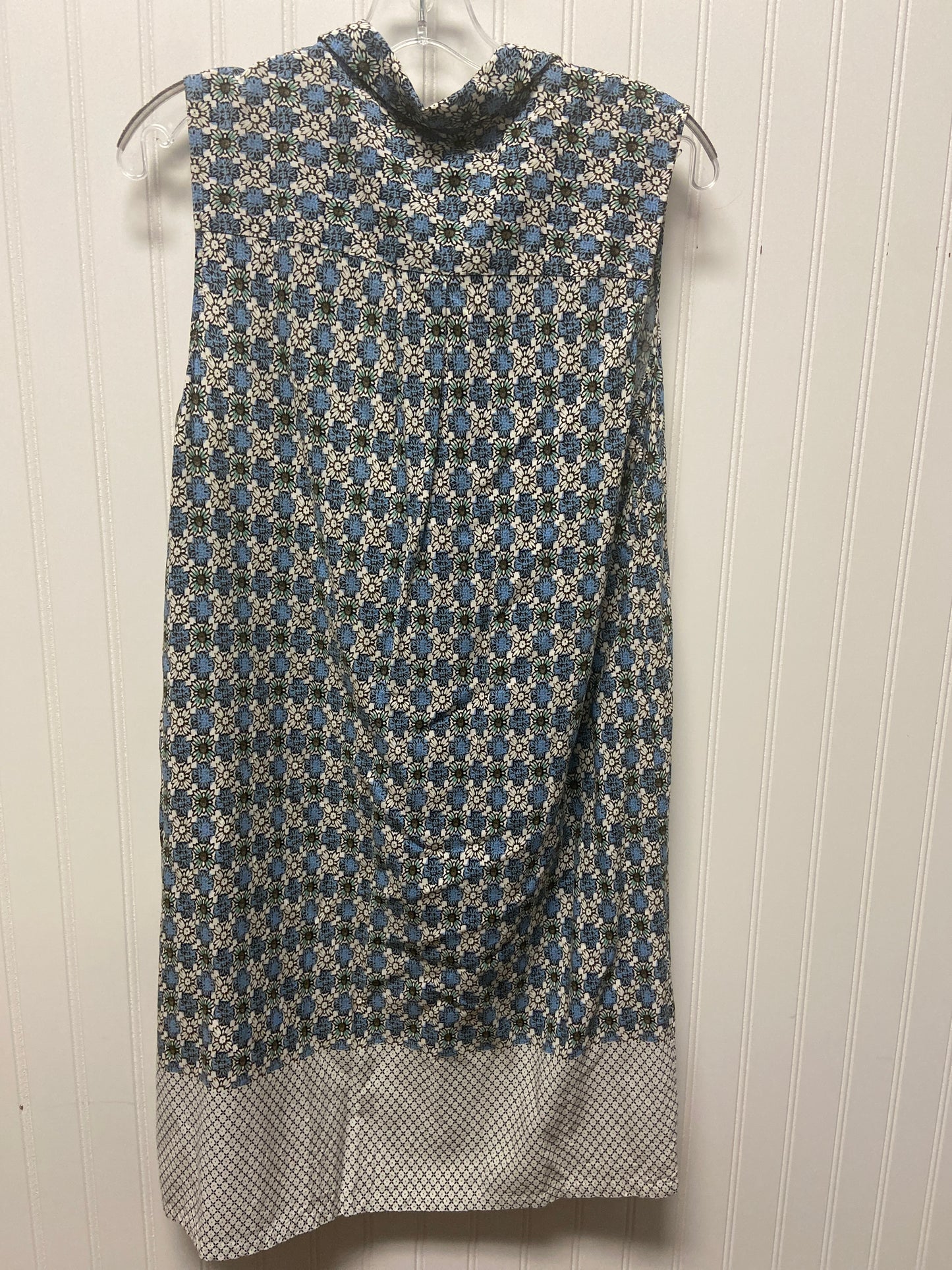 Dress Casual Midi By Loft In Blue & Green, Size: L