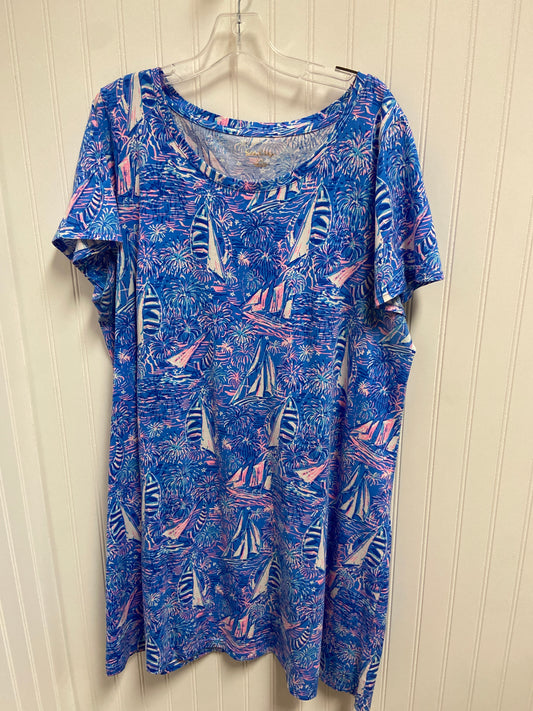 Dress Designer By Lilly Pulitzer In Blue & Pink, Size: Xxl