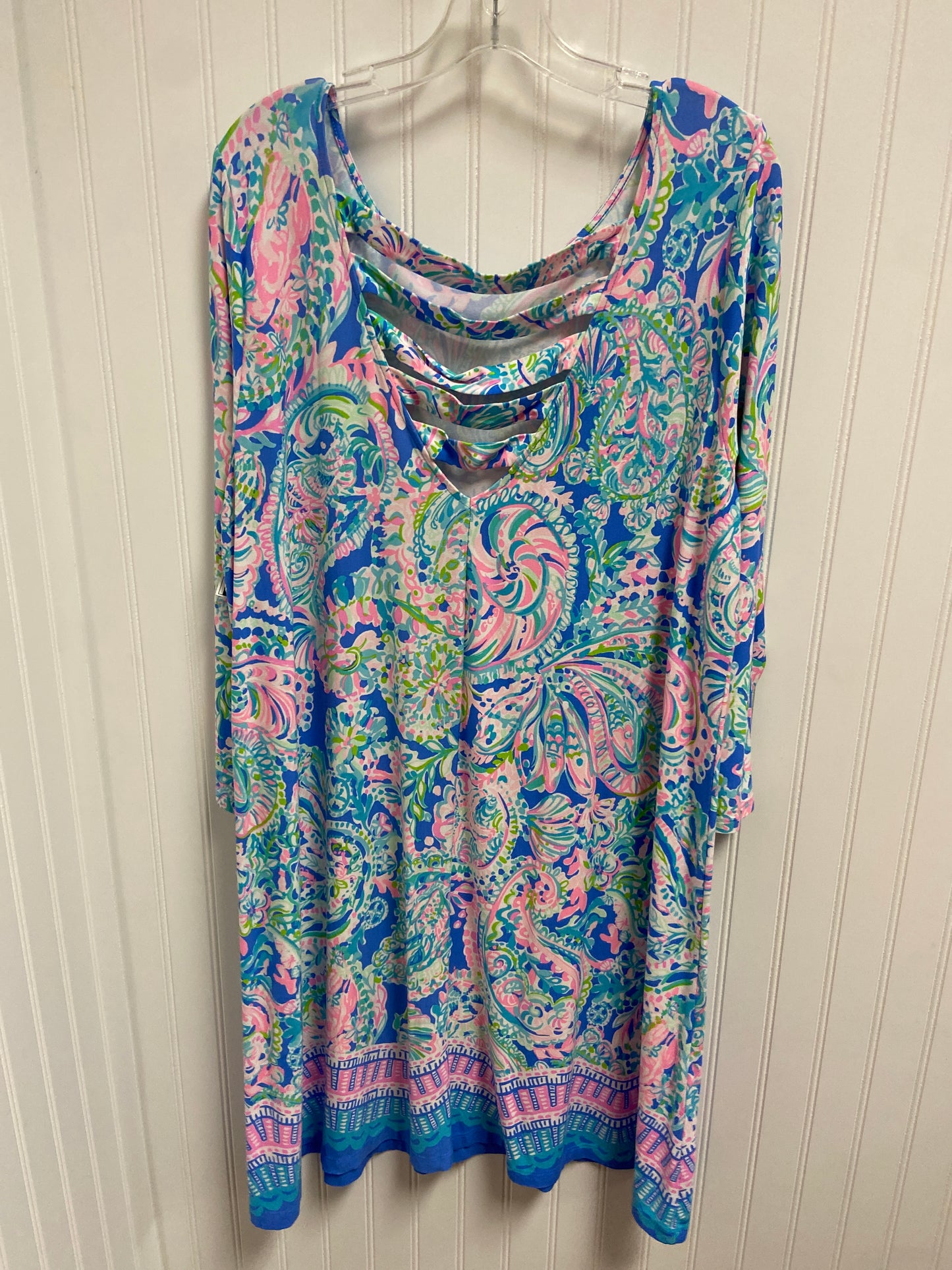 Dress Designer By Lilly Pulitzer In Blue & Green, Size: Xxl