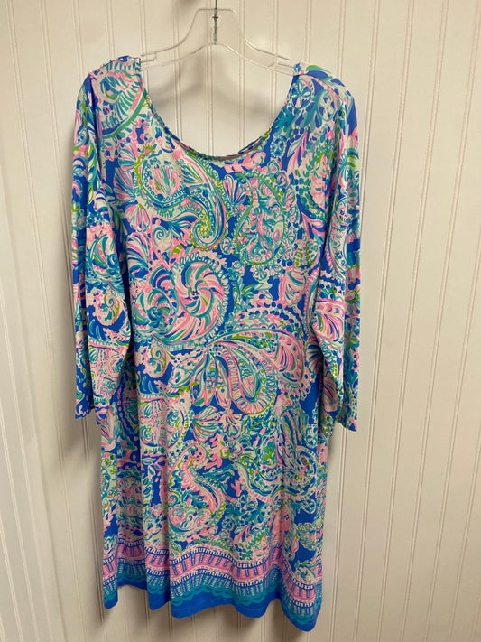 Dress Designer By Lilly Pulitzer In Blue & Green, Size: Xxl