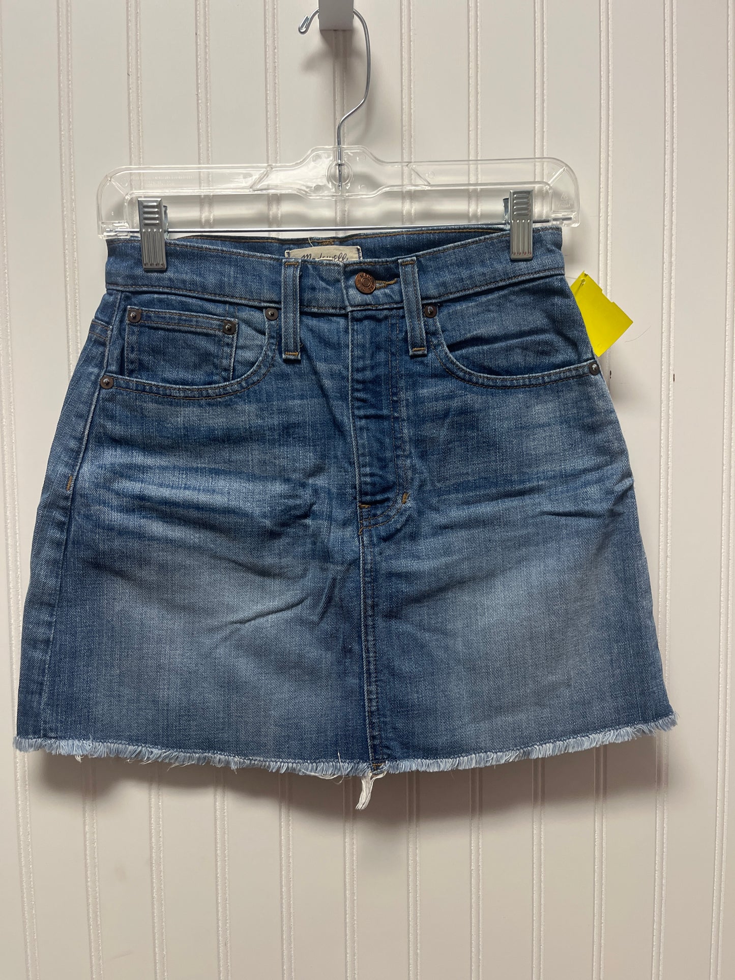 Skirt Mini & Short By Madewell In Blue Denim, Size: 0