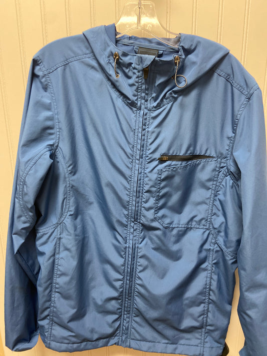 Jacket Windbreaker By Prana In Blue, Size: M