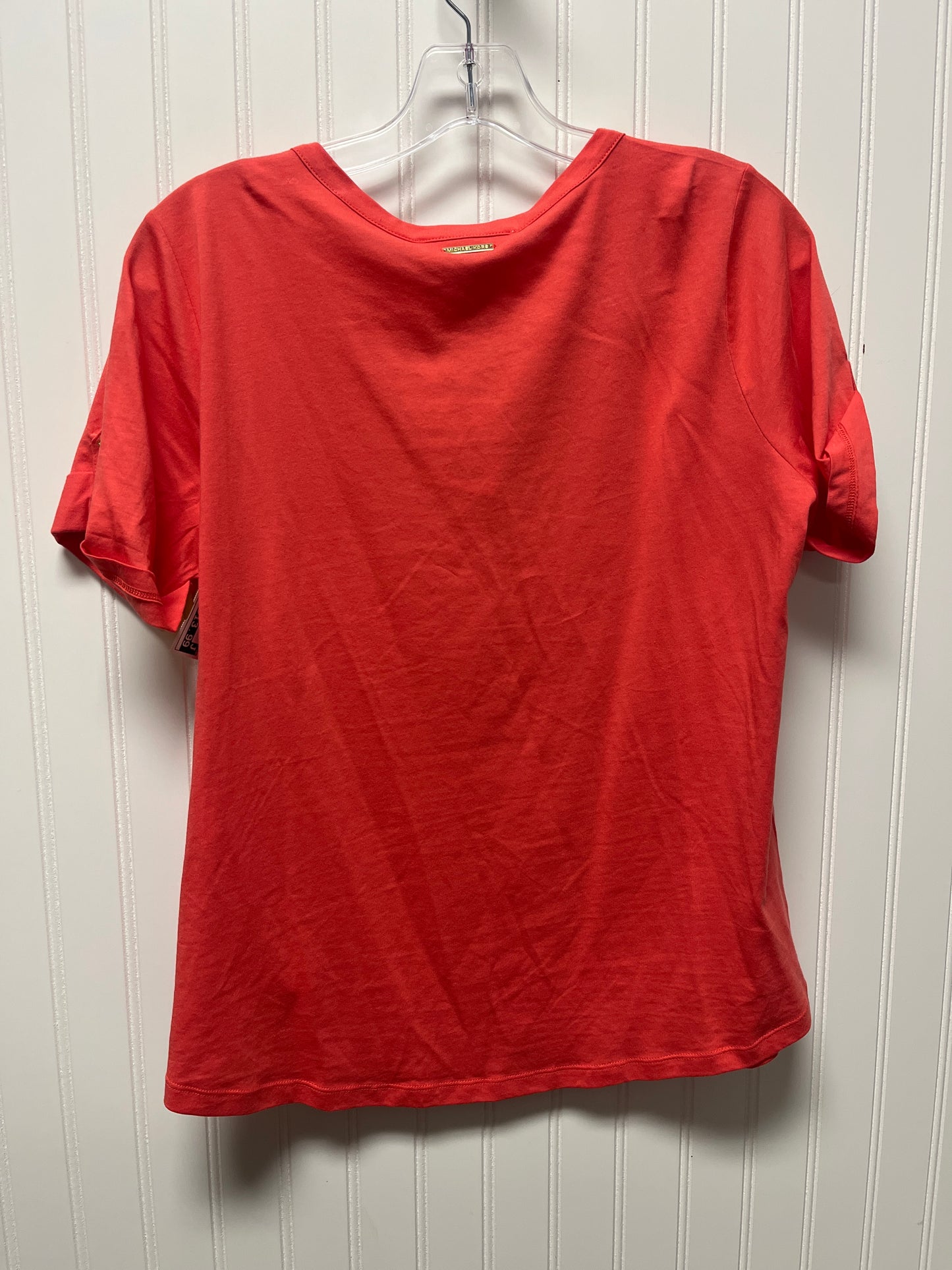 Top Short Sleeve Basic By Michael By Michael Kors In Orange, Size: M