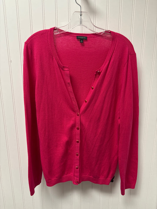 Sweater Cardigan By Talbots In Pink, Size: M