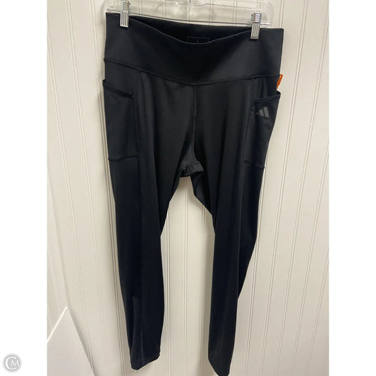 Athletic Leggings By Adidas In Black, Size: L